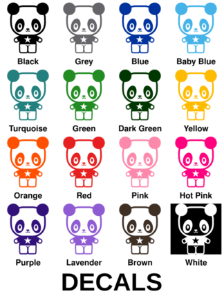 Young Star Panda Decals